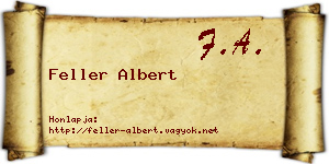 Feller Albert névjegykártya