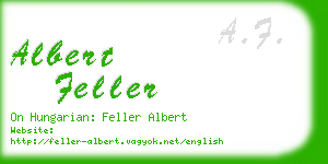 albert feller business card